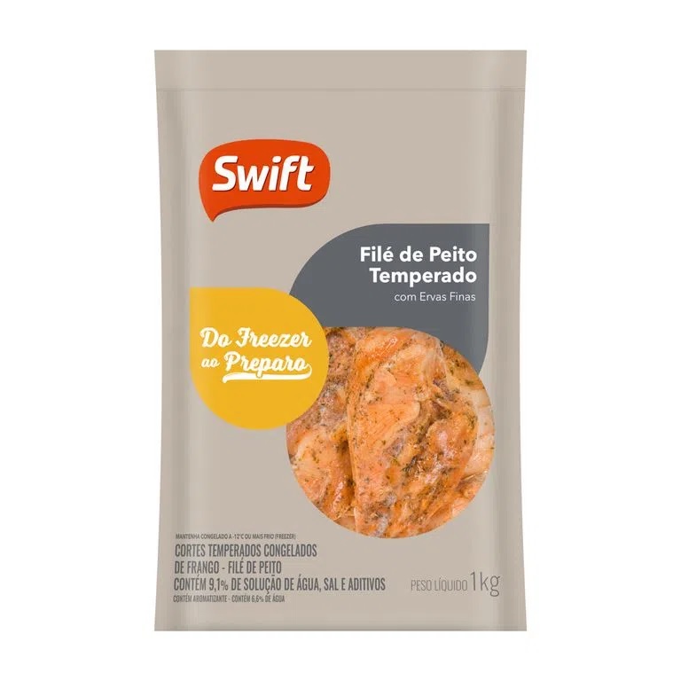 File De Peito De Frango Temperado Swift 1kg